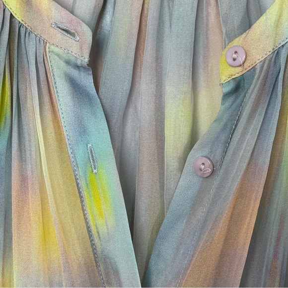 Jessie Liu 100% Silk Maxi Shirt Dress XS Button – Boho Chic - Picture 7 of 14